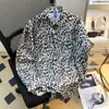 Chaqueta Estampado Leopardo Hombre Primavera y Otoño Diseño Calle Hip-Hop Camisa Manga Larga Ropa de Pareja Chaqueta de Gama Alta Top