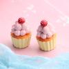 Nuevo llavero con pegatina para refrigerador de cupcakes de resina con comida grande, accesorios de bricolaje, mini adornos de cocina