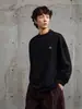 Rumen Otoño Retro Americano Camiseta Base Sudadera Hombre Moda Holgada Talla Grande Hombre Cuello Redondo Manga Larga Camiseta Top
