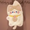 Toalla de Mano Colgante de Gato de Dibujos Animados Abrazable Toalla Pequeña Absorbente Trapo Pañuelo de Mano Bonito para el Hogar Cocina