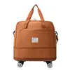 Bolsa de Viaje Nueva Transfronteriza, Bolsa de Equipaje Expandible de Gran Capacidad, Bolsa de Viaje con Ruedas Universales, Bolsa Portátil de Almacenamiento de Equipaje para Mujeres