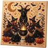 Pintura de pérolas personalizada de Halloween transfronteiriça, pintura de pérolas da série bruxa, pintura de diamantes de pontos, kit de artesanato DIY
