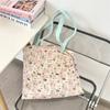 5443 Bolsa de Lona con Estampado de Gatito Lindo Gran Capacidad Doble Capa Bolsa de Trabajo para Estudiantes Mujeres Bolso de Mano de Verano