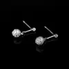 Brincos de Flor Coreana com Zircônia em Formato de Coração para Mulheres Brincos de Prata Esterlina 925 Pequenos Fofos Brincos Moda Joia de Orelha Distinta