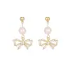 Pendientes de lazo clip para oreja espiral de mosquitos sin perforar mujer coreano suave 2023 nuevo de moda otoño e invierno pendientes de perlas