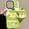 Suporte Magnético Criativo Tridimensional de Caroço de Maçã Verde para Celulares Magsafe, Forte Adsorção para Uso na Mesa, Gadget para Pessoas Preguiçosas