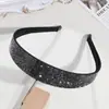 Diadema de Moda Europea y Americana con Brillo de Pedrería y Ala Ancha, Diadema Elegante y con Estilo Totalmente Cubierta de Pedrería, Accesorio Versátil para el Cabello para Mujeres