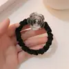 Elástico de cabelo pequeno original de camélia para menina, com temperamento, flor, elástico de cabelo, corda de cabeça, alta elasticidade, para todos os looks, corda de cabelo, acessórios de cabelo