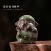 Ornamento de Chá Flor de Pétala Cerâmica Estilo Chinês Ge Ware, Brinquedo de Chá, Bandeja de Chá para Carro, Decoração de Vaso de Flores, Miniatura de Monge, Item Premium de Alta Qualidade