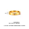 Anillo de diamantes chapado en oro vietnamita, anillo de pareja de lujo ligero de nicho de alta gama para mujer con seis diamantes, joyería al por mayor