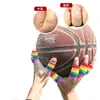 Luva de dedo de malha arco-íris para basquete, badminton, esportes, protetor de dedo, manga protetora respirável para juntas, equipamento de proteção esportiva