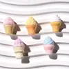 Kit de Manualidades DIY de Helado de Dibujos Animados Colorido 3D con Accesorios de Resina para Hebillas de Zapatos y Decoraciones