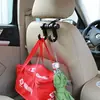 Gancho grande de doble cabeza para coche gancho doble para coche almacenamiento multifuncional en respaldo de asiento gancho de plástico bolsa OPP