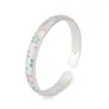 Pulsera de Plata Pura 9999 Esmalte Antiguo Flor de Ciruelo Sutra del Corazón para Mujer, Nuevo Estilo Chino, Pulsera Única y de Nicho de Plata Pura Sólida