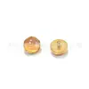 Pendientes Planos F136 Titanio Chapado en Oro de 18K con Borde Ondulado Ojo de Gato G23 Aleación de Titanio Joyería para Perforaciones Clavos para Hueso del Oído