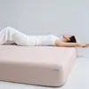 Lençol de Elástico para Sono Profundo Classe A Peça Única Malha de Algodão Cobertura de Cama Protetor de Colchão Capa Universal para Todas as Estações