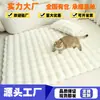 Manta de Piel Sintética de Conejo, Alfombra de Terciopelo Burbuja, Alfombrilla Gruesa de Terciopelo Burbuja de Doble Cara para Mesita de Noche de Sala de Estar y Dormitorio, Cojín para Cama de Gato y Sofá