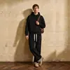 Pantalones de pana para hombre con dobladillo enrollado, diseño de moda de otoño, pantalones casuales, marrones, de pierna ancha, de pierna recta, pantalones largos