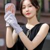 Guantes de protección solar de verano anti-ultravioleta seda de hielo finos para conducir antideslizantes pantalla táctil al aire libre secado rápido muñequeras para mujer