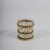 Juego de Jarrones de Vidrio Tejidos de Paja Transfronterizos Creativo Baño Hogar Artesanía Tejida Hecha a Mano Taza de Velas de Aromaterapia Venta al por Mayor