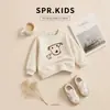 Conjunto de Ropa de Otoño para Bebé Niño Estilo Coreano, Sudadera con Estampado de Cachorro, Jeans Degradados, Conjunto de Dos Piezas para Niños Pequeños, Atuendo de Moda para Niños