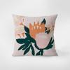 Almohada Rectangular de Ante Floral Silencioso Nórdico para Coche, Sofá, Sala de Estar, Habitación Modelo Funda de Cojín de Cintura de Ante Cojín