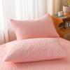 Fundas de Almohada Acolchadas Impermeables de Algodón Lavado de Color Sólido Casual, un Par de Fundas de Almohada de Color Sólido para Proteger el Núcleo de la Almohada, Fundas de Almohada para el Hogar