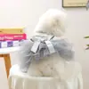 PETCIRCLE Roupinhas para Cães Pequenos e Filhotes, Saia Tutu Fofa de Malha Multicamadas, Vestido Cisne Cinza