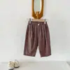 Calça Casual Infantil Outono Novo Estilo Coreano Versátil Listrada Primavera e Outono Calças para Meninos e Meninas Calça Longa Infantil