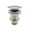 Venta al por mayor de fábrica tapón de rebote tipo pulsador acero inoxidable desagüe para lavabo de cristal desagüe para lavabo