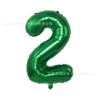 Novo balão digital de alumínio verde versão americana de 32 polegadas, decoração de festa de aniversário de menino, balão de folha de alumínio 0-9