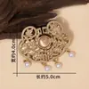 Colección de Hebillas de Suegra de la Dinastía Han Heredadas, Hechas en la Dinastía Song y la Dinastía Ming, Hebillas Metálicas Redondas para Chal de Doble Botonadura, Ojos de Gato Rosas