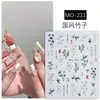 Populares Calcomanías para Uñas Estilo Chino de Porcelana Azul y Blanca con Mariposa de Lámina Dorada y Diseño en Degradado Azul