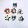 Juego de 5 o 6 moldes para hornear, de plástico, para galletas, pasteles, Musiquan, galletas de verduras cortadas, molde de flor de ciruelo