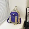 Mochila Infantil 2026 Verão Novo Estilo Cor Contrastante Casual Leve Mochila de Viagem Personalizada Bolsa Esportiva para Exterior