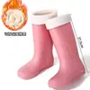 Botas de Chuva de Moda de Cano Alto Estilo Britânico para Mulheres, Botas de Chuva Pretas Foscas Tendência Europeia e Americana, Adequadas para o Deslocamento na Estação Chuvosa, Botas de Borracha Cáqui