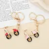 Llavero Colgante Creativo de Coche Eléctrico Coreano Pequeño Regalo Colgante de Metal para Bolso de Mujer Colgante para Llave de Coche