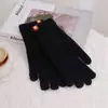 Guantes para Mujer Invierno Lana Lindos Tejidos Estilo Coreano Sin Dedos Pantalla Táctil Protección contra el Frío Estilo Harajuku Guantes de Moda