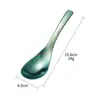 Colher de Titânio Puro, Colher de Sopa em Liga de Titânio Cristal de Gelo, Utensílio de Mesa Conveniente para Acampamento ao Ar Livre e Piquenique, Colher de Refeição Doméstica