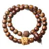 Pulseira de Pau-Rosa Preto Estilo Vintage para Homens, Madeira de Pau-Rosa Natural, Despertar do Leão Estilo Chinês, Contas Budistas Colecionáveis, Joia de Mão para Mulheres, Venda por Atacado