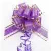 Natal Tamanho Médio 30# Borda Rosa Dourada Flor Bola Tridimensional Festival de Natal Embalagem de Presente Flor Puxa Fita Colorida Fabricante