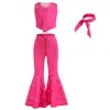 Novo Traje Cosplay Barbie para Meninas Conjunto de Performance de Palco Barbie para Meninas Emagrecedor Conjunto de Três Peças