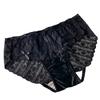 Calcinhas Femininas de Cetim Luxo Francês Sexy Renda Cintura Média Algodão Puro Antibacteriano Respirável Finas para Quadril