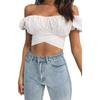 Europa e Estados Unidos nova lanterna manga curta cordão umbilical sexy camisa curta plissada feminina pequena camisa slim fit top feminino atacado