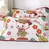 Toalla de almohada de algodón de gasa gruesa de ocho capas 52 cm * 78 cm suave toalla de almohada para pareja de caramelo toalla de almohada de dibujos animados cama