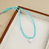 Collar de Cuentas de Semilla Coloridas Hecho a Mano de Venta Caliente Transfronteriza con Colgante de Oso en Degradado, Gargantilla Versátil de Diseño de Nicho para Mujeres