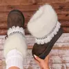 Outono/Inverno 2026 Novo Estilo Camurça Pelúcia Forrado Espessado Casual Sapatos de Algodão Transfronteiriço Tamanho Grande Sola Grossa Botas de Neve Feminino Atacado