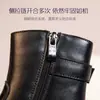 Zapatos Casuales Versátiles de Moda para Niñas 2026 Otoño/Invierno Nuevos Zapatos de Cuero Pequeños Estilo Británico para Niños Botas Cómodas de Media Caña
