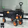 Carro Plegable para Camping al Aire Libre, Carrito Utilitario Plegable de Plegado Plano para Camping, Picnic, Playa, Jardín, Transporte
