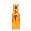 Suministro spot botella de aceite esencial dorada galvanizada botella de aceite esencial con bola de cristal botella de aceite esencial para cosméticos con bola rodante botella de aceite esencial al vacío